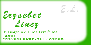 erzsebet lincz business card